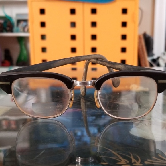 VTG Universal Cat Eye 12K Gold 1950s Glasses - Picture 2 of 8